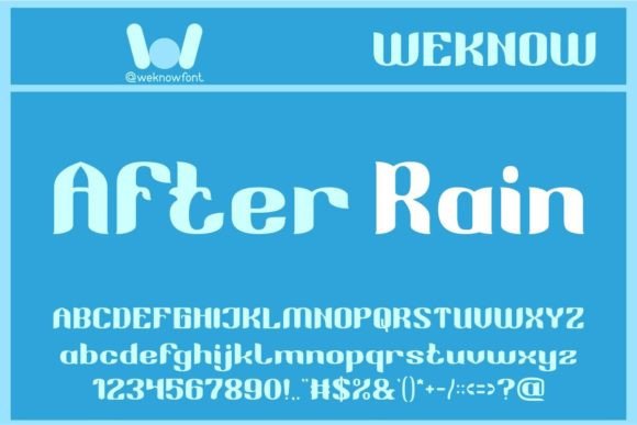 After Rain Font: An Elegant Display Typeface for Branding