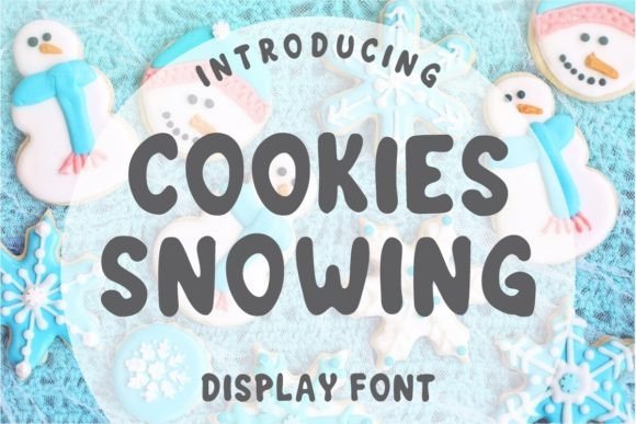 Bring Warm Winter Charm to Your Crafts with Cookies Snowing Font