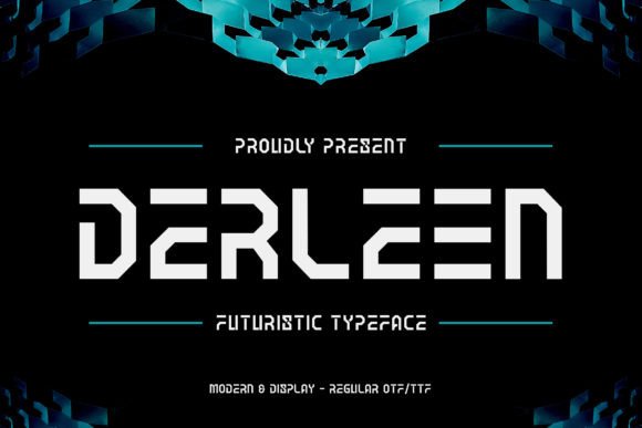 Derleen: A Futuristic Display Font for Bold Brand Identities