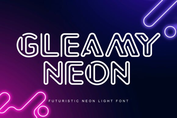 Gleamy Neon: A Display Font for Futuristic Editorial Style