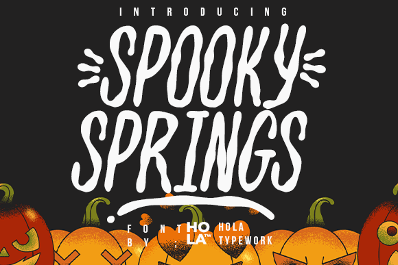 Spooky Springs: A Display Font for Creative Digital Design