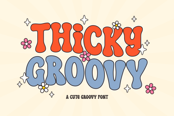 Thicky Groovy Font: A Retro Display Typeface for Digital Design